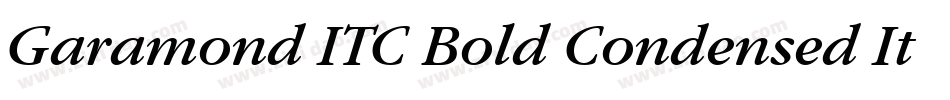 Garamond ITC Bold Condensed Italic BT字体转换